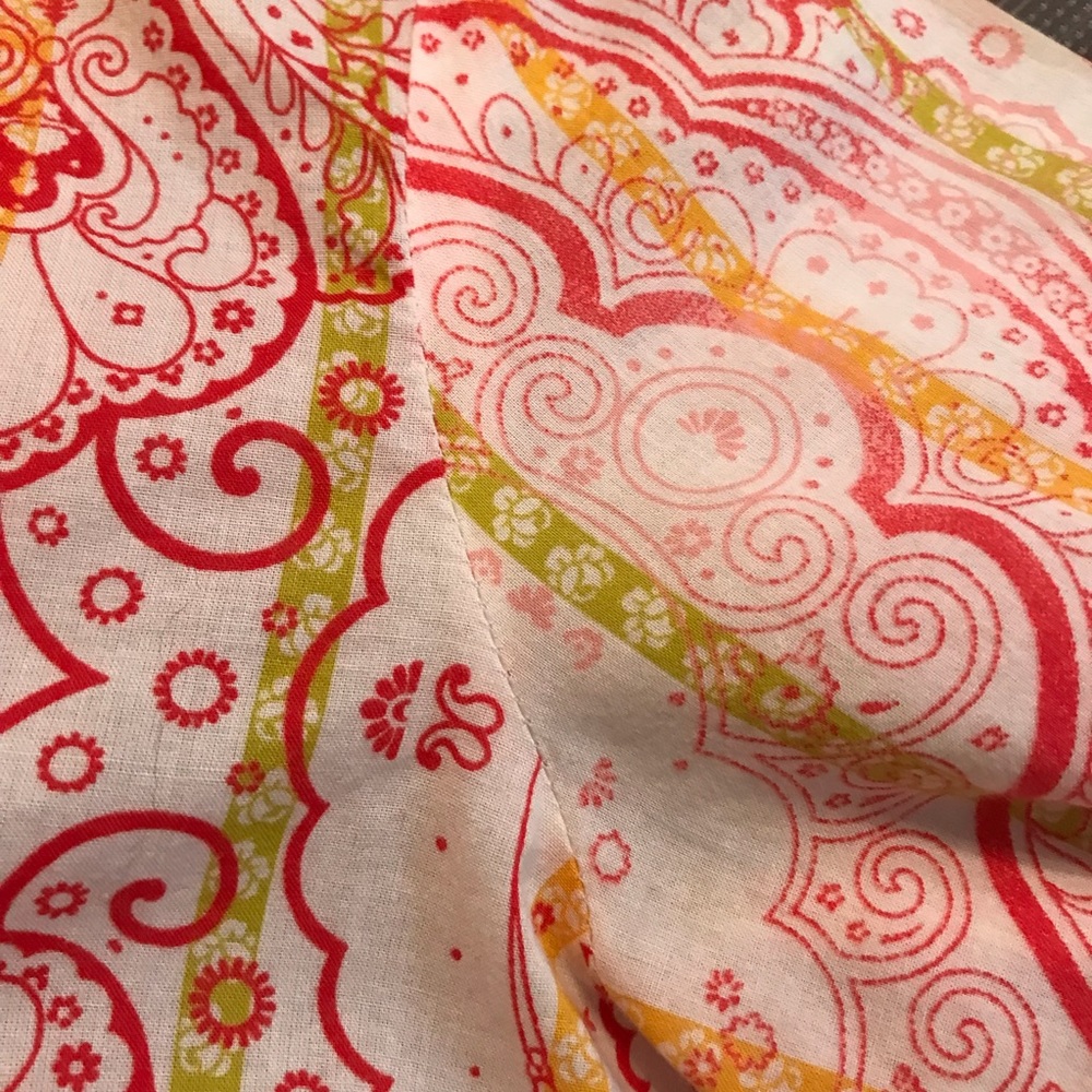 Robert Graham Boho Red And Yellow Button Up - image 5